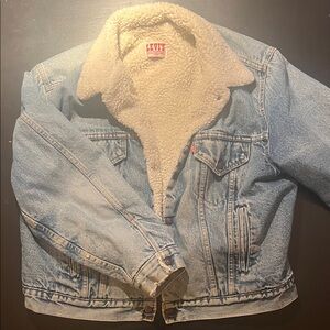 Vintage 1980’s Levi’s San Francisco Denim Blue Jean Sherpa Size 46R